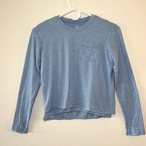 Athleta Girl light blue long sleeve top size 8-10